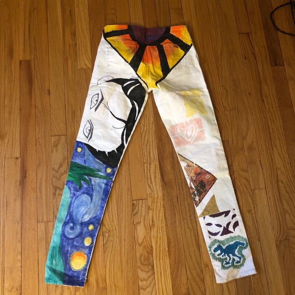Hand-painted Jeans - Picture 2 of 4